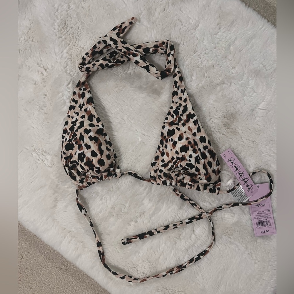 Cheetah print bikini top